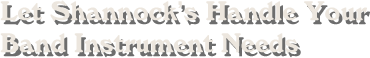 Let Shannock's Handle Your Band Instrument Needs